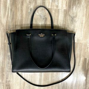 Kate Spade Black Leather Shoulder Bag Tote